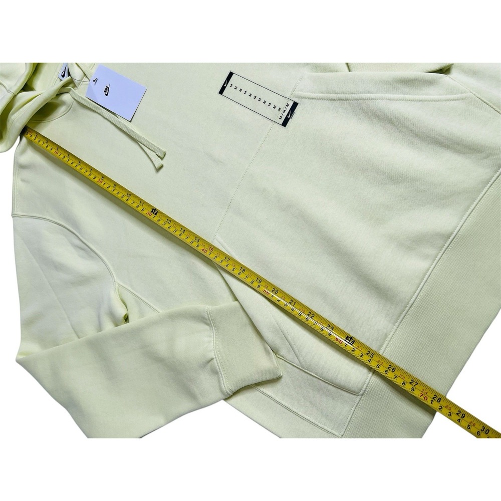 Nike Sportswear Club Fleece Long Sleeve Pullover Hoodie Sweatshirt Lemon Twist M - Picture 8 of 10